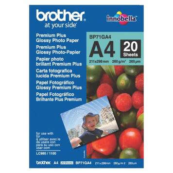 Brother BP71GA4 papier fotograficzny błyszczący 260g A4 20 ark.