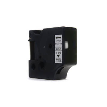 Zamiennik taśmy Dymo D1 45803 S0720830 nadruk czarny na białym tle 19mm x 7m