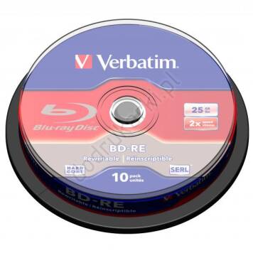 Verbatim BD-RE SL 25GB 2x Spindle 10 szt. - 43694