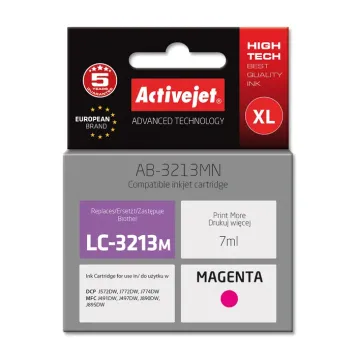 Zamiennik Brother LC3213M tusz magenta marki ActiveJet