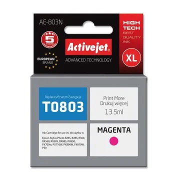 Zamiennik Epson T0803 tusz magenta marki ActiveJet