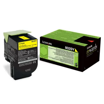 Lexmark 802SY 80C2SY0 toner żółty oryginalny