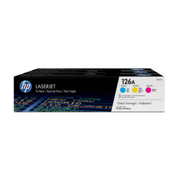 HP 126A CF341A 3 tonery CMY oryginalne