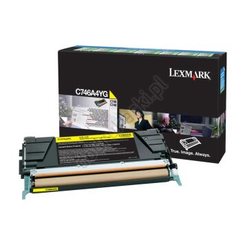 Lexmark C746A1YG toner żółty oryginalny