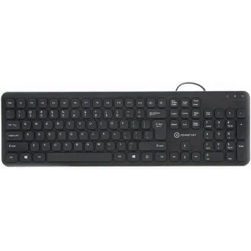 Klawiatura Powerton WPK102 Slim przewodowa USB czarna