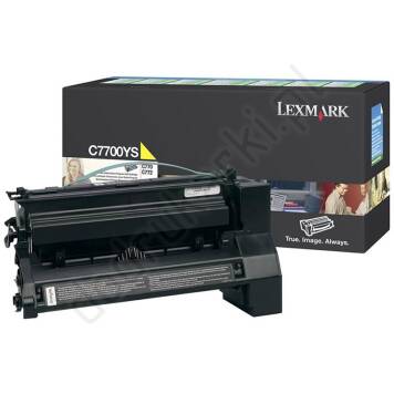 Lexmark C7700YS toner żółty oryginalny