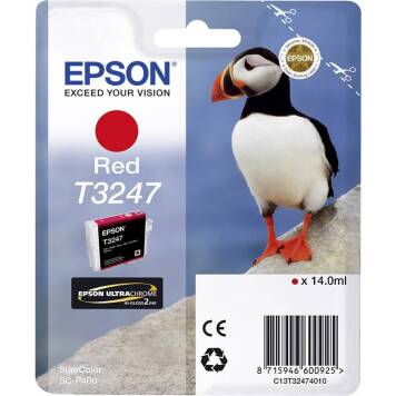 Epson T3247 tusz czerwony C13T32474010 oryginalny