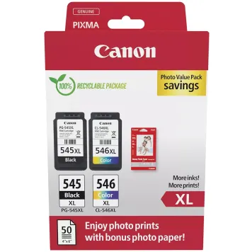 Canon Photo Value Pack 8286B011 tusze PG-545XL CL-546XL + papier foto