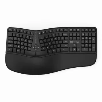Klawiatura Powerton LANA ergonomiczna przewodowa USB czarna