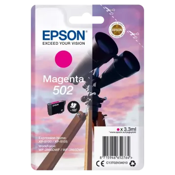 Epson 502 C13T02V34010 tusz magenta oryginalny