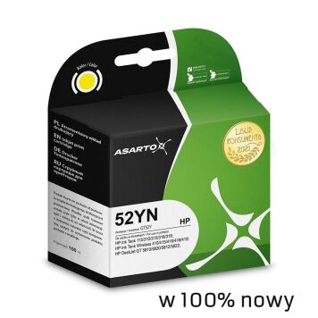Zamiennik HP GT52 Y M0H56AE tusz żółty marki Asarto
