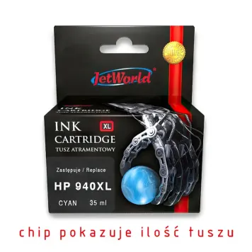 Zamiennik HP 940XL C4907AE tusz cyan marki JetWorld