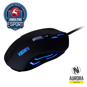 iBOX Aurora A-1 mysz optyczna przewodowa dla graczy czarna