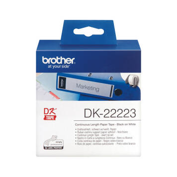 Taśma ciągła Brother DK-22223 nadruk czarny na białym tle 50mm x 30,48m