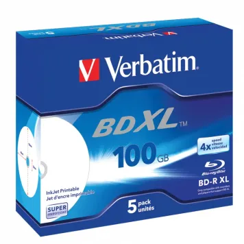 Verbatim BD-R XL 100GB 4x Printable Jewel Case 5 szt. - 43789