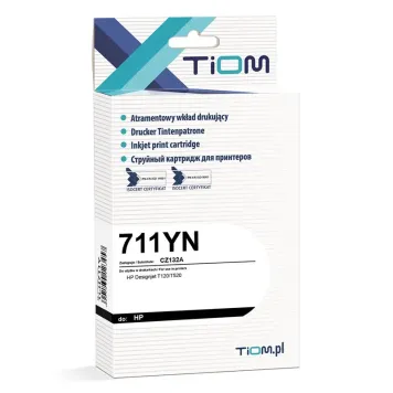 Zamiennik HP 711 CZ132A tusz żółty marki TiOM
