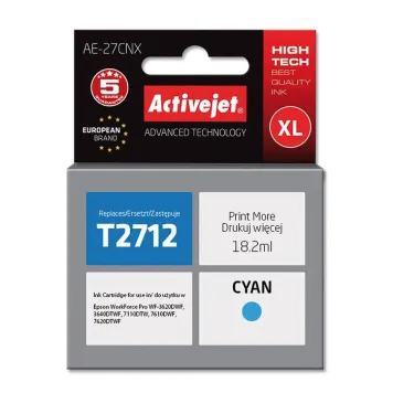 Activejet zamiennik Epson 27XL T2712 tusz cyan