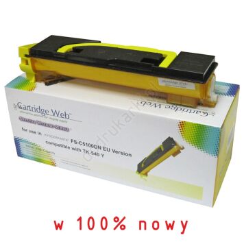 Cartridge Web zamiennik Kyocera TK-540Y toner żółty