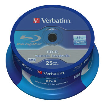 Verbatim BD-R SL Datalife 25GB 6x Spindle 25 szt. - 43837