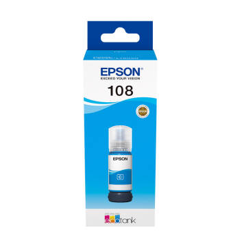 Epson 108 C C13T09C24A EcoTank tusz cyan oryginalny