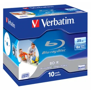 Verbatim BD-R SL 25GB 6x Printable Jewel Case 10 szt. - 43713