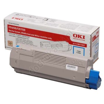 Oki 43872307 toner cyan oryginalny