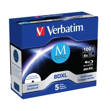 Verbatim M-DISC BDXL 100GB 4x Printable Jewel Case 5 szt. - 43834