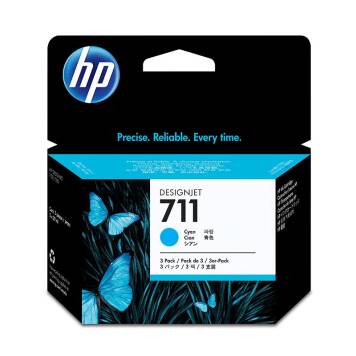 HP 711 CZ134A 3 x tusz cyan oryginalny