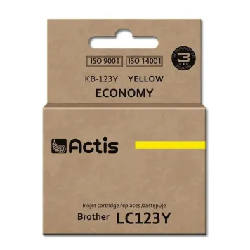 Zamiennik Brother LC123Y tusz żółty marki Actis