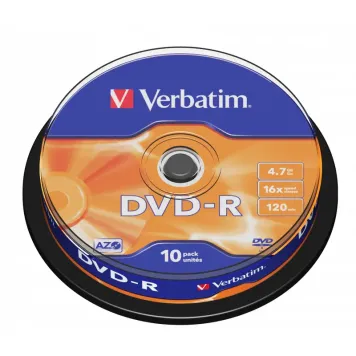 Verbatim DVD-R 4.7GB 16x Matt Silver Spindle 10 szt. - 43523