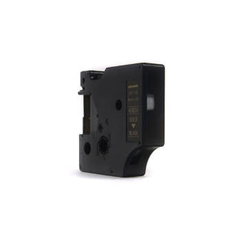 Zamiennik taśmy Dymo D1 40924 nadruk złoty na czarnym tle 9mm x 7m
