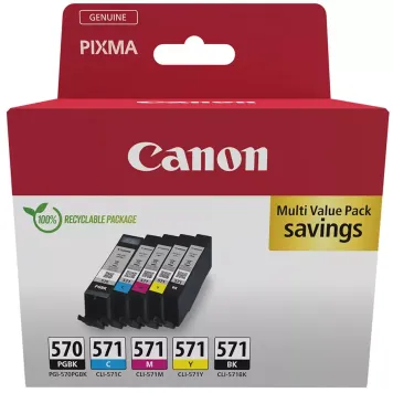Canon 0372C006 Multipack PGI-570BK/CLI-571 BK/C/M/Y 5 tuszy oryginalnych