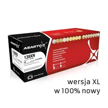 Zamiennik HP 139X W1390X toner marki Asarto + chip