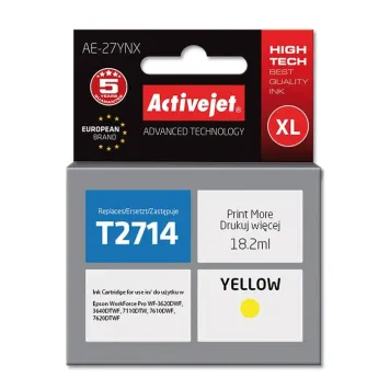 Activejet zamiennik Epson 27XL T2714 tusz żółty