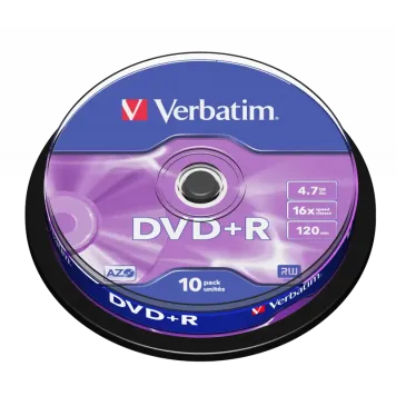 Verbatim DVD+R 4.7GB 16x Matt Silver Spindle 10 szt. - 43498