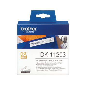 Etykiety Brother DK-11203 nadruk czarny na białym tle 17mm x 87mm