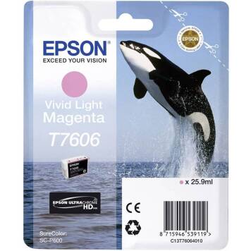 Epson T7606 tusz vivid light magenta C13T76064010 oryginalny