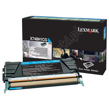 Lexmark X748H1CG toner cyan oryginalny