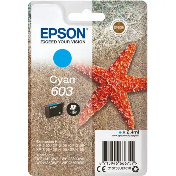 Epson 603 C13T03U24010 tusz cyan oryginalny