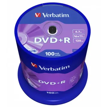 Verbatim DVD+R 4.7GB 16x Matt Silver Spindle 100 szt. - 43551