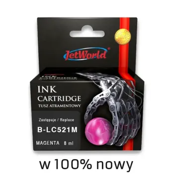 Zamiennik Brother LC521M tusz magenta marki JetWorld