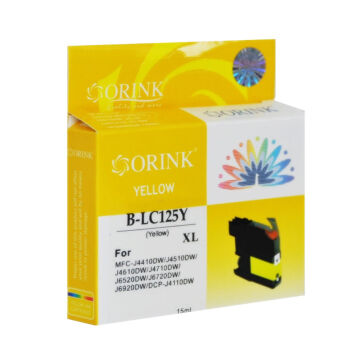 Orink zamiennik Brother LC125XLY tusz żółty