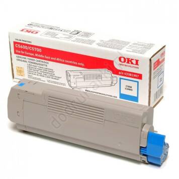 Oki 43381907 toner cyan oryginalny