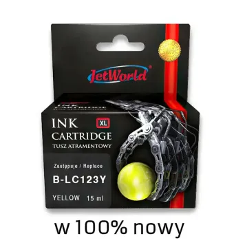Zamiennik Brother LC123Y tusz żółty marki JetWorld