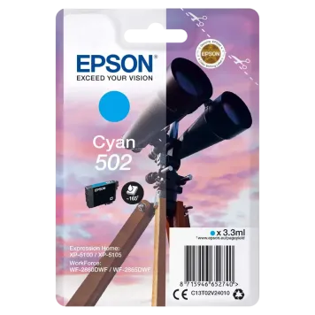 Epson 502 C13T02V24010 tusz cyan oryginalny