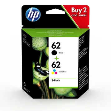 HP 62 N9J71AE 2-pack zestaw tusz czarny i 3-kolorowy oryginalny