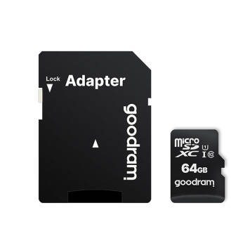 GoodRam 64GB 100MB/s UHS-I C10 U1+ adapter SD