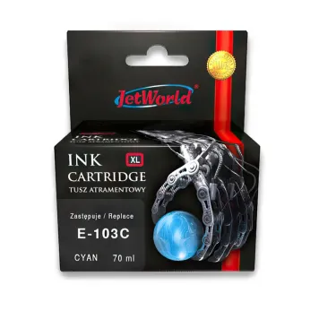 Zamiennik Epson 103 C C13T00S24A tusz cyan marki JetWorld