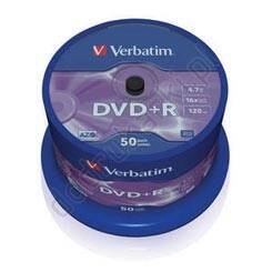 Verbatim DVD+R 4.7GB 16x Matt Silver Cake 50 szt. - 43550