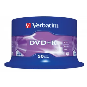 Verbatim DVD+R 4.7GB 16x Matt Silver Spindle 50 szt. - 43550